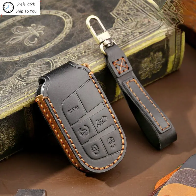 

Car Key Case Cover for Jeep Renegade Grand Cherokee Dodge Ram 1500 Journey Charger Challenger Compass Horse Herder Chrysler 300C