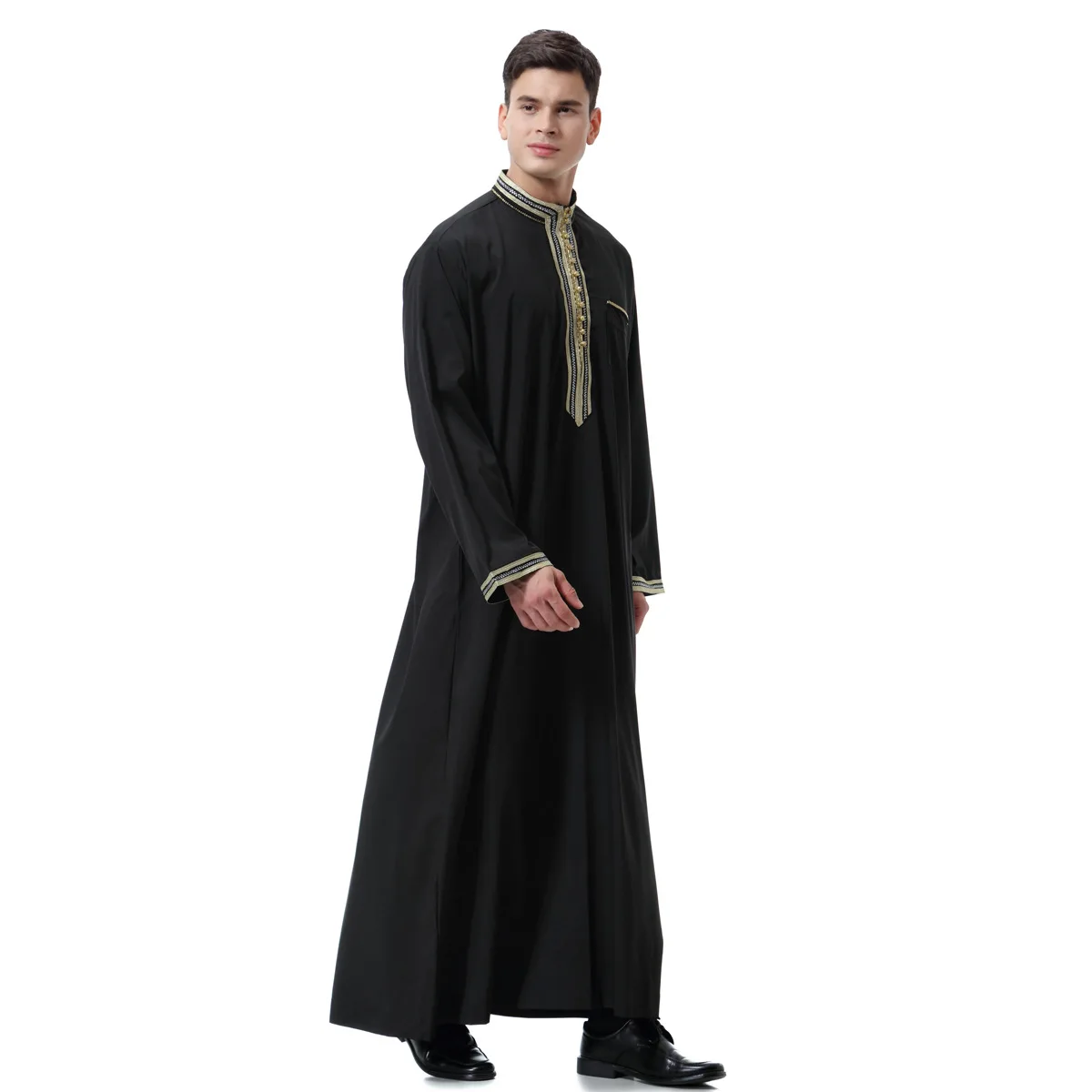New Muslim Fashion Mens Robe Arabic Abaya Ensembles Musulmans Pakistan Abayas Jubba Ropa Hombre Oroccan Kaftan Islamic Clothing