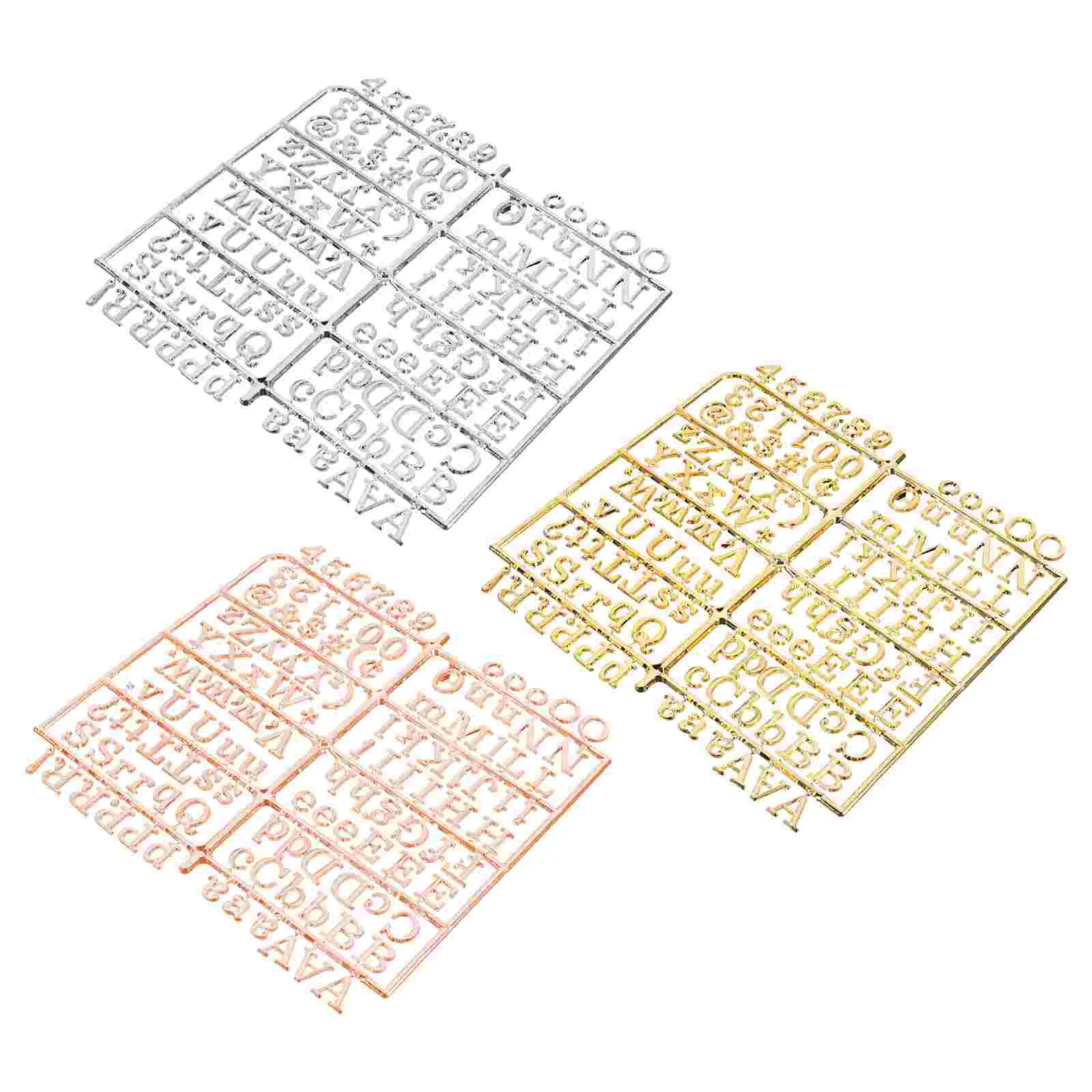 

3pcs Numbers Letters Symbols Set for Felt Number Board Plastic Message Board