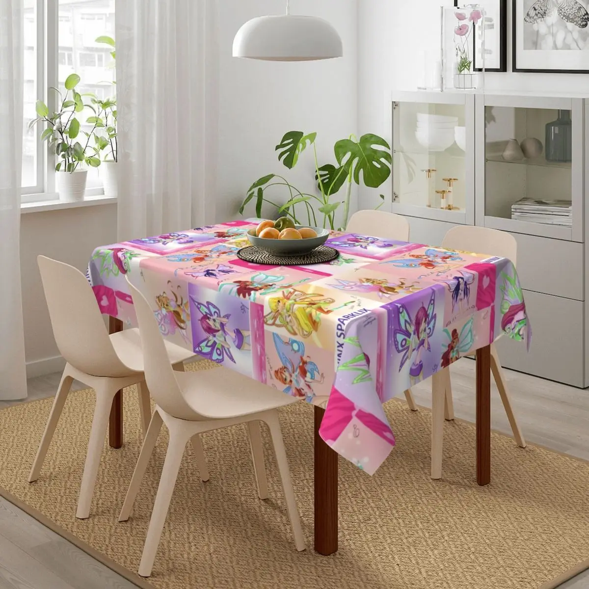 Прямоугольный маслонепроницаемый чехол для стола из мультфильма Disney Винкс