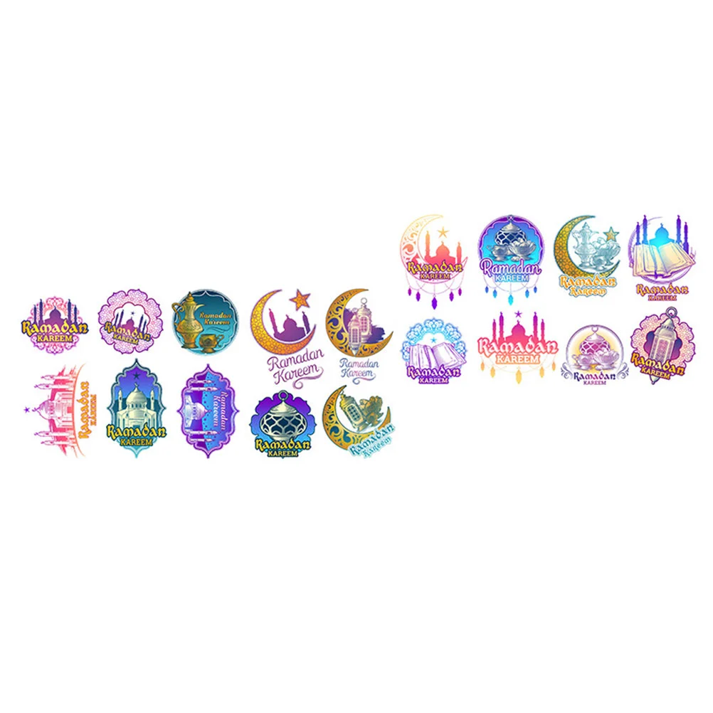 

1 Sheet Ramadan Festival Wall Ornament Delicate Eid Window Decal Chic Wall Decor