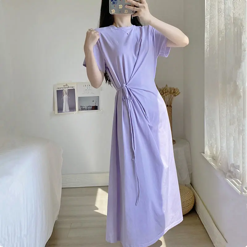 

Chic French High Lavender Dresses Chic Party Women Dress Clothing Vintage Retro Long Office Lady Casual Dress 2022