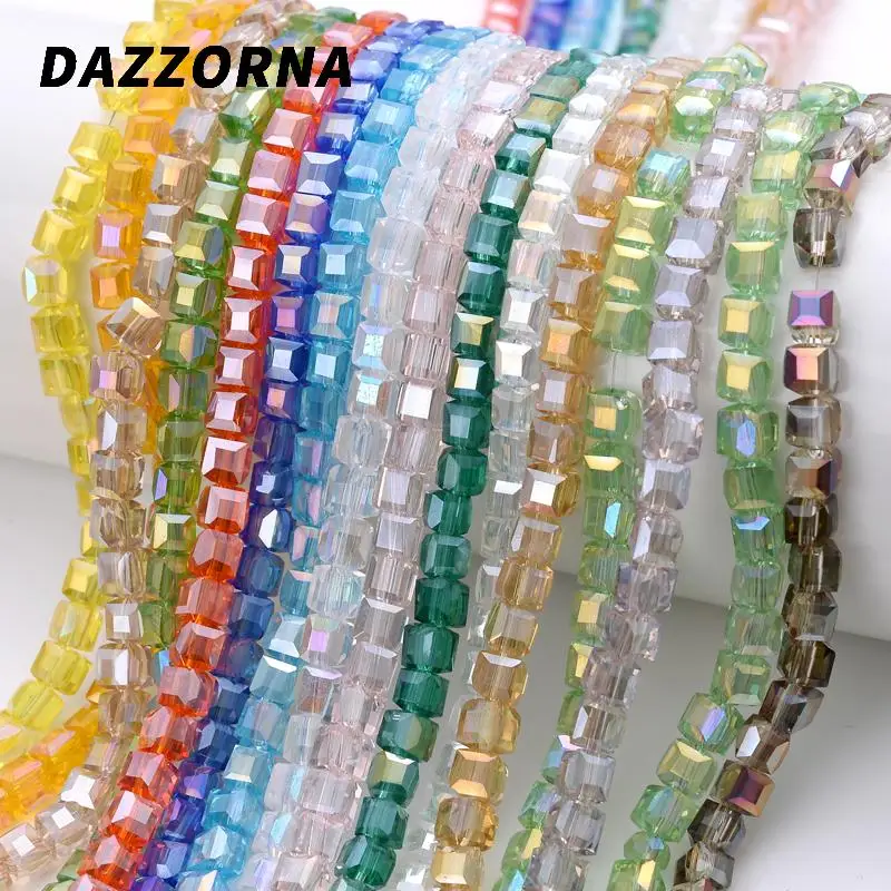 

Прозрачные ослепительные хрустальные Квадратные бусины 4 мм, плоские граненые стеклянные зеркальные бусины для изготовления ювелирных изделий, браслетов и ожерелий своими руками