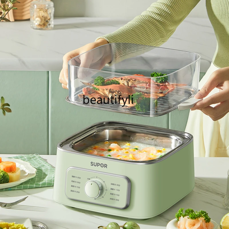 

HJ Electric Steamer Stewing and Cooking Integrated Electric Steamer Steam Box Three-Layer Multi-Functional Multi-Layer