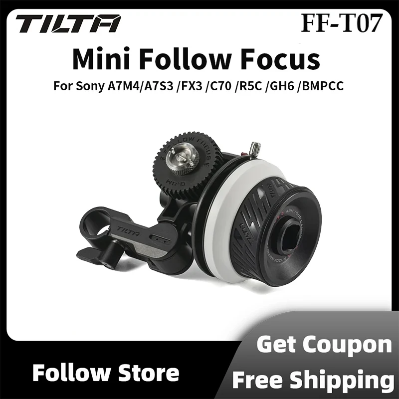 Tilta FF-T07 Mini Follow Focus 2.0 Легкий зум-контроль подходит для DSLR Sony A7M4 A7S3 FX3 C70 R5C GH6 BMPCC