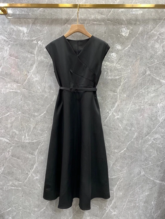 

2022 new women fashion big swing, slim waist, puff skirt, mid-length skirt, temperament dress 1223