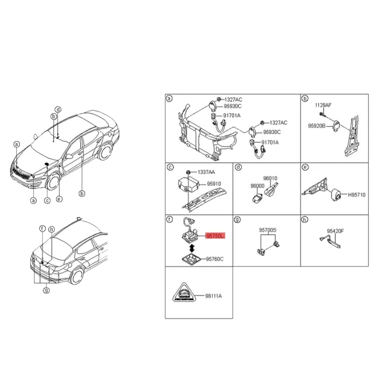 95760-2T002 Камера заднего вида 957602 T001 для Kia Optima K5 2011-2013 задняя камера помощи при