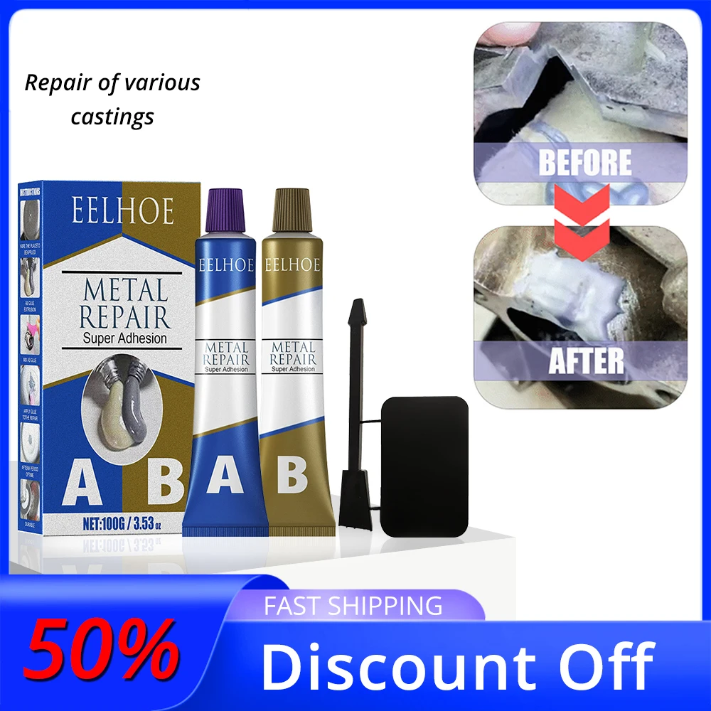 

Kafuter A+B Metal Repairing Adhesive Super Glue Iron Steel Auto Radiator Water Tank Special leakage Plugging Welding Gluelue