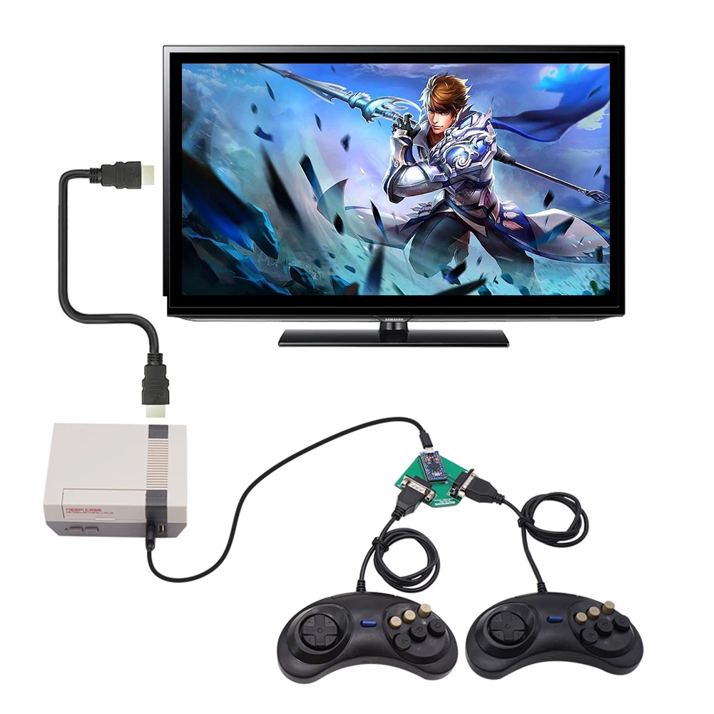 

RetroScaler USB for SEGA Genesis / Mega Drive/ Atari Game Controller Converter Adapter For MiSTerFPGA / Raspberry Pi 3 M B/PC