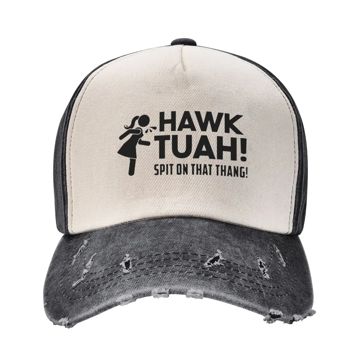 Бейсболка HAWK TUAH Merch для мужчин и женщин Классическая потертая хлопковая Снэпбэк