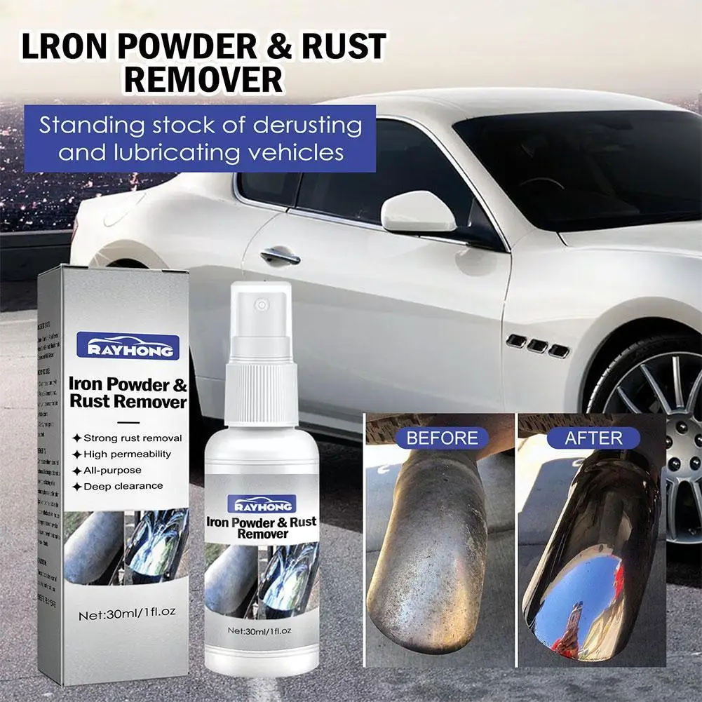 

Iron Powder&Rust Remover Spray MetalPaint Cleaner Car Maintenance Cleaning Powder Rust Iron Remover Car Enamel N6A9