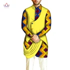 Мужская хлопковая рубашка Дашики, с длинным рукавом, в африканском стиле, WYN1016
