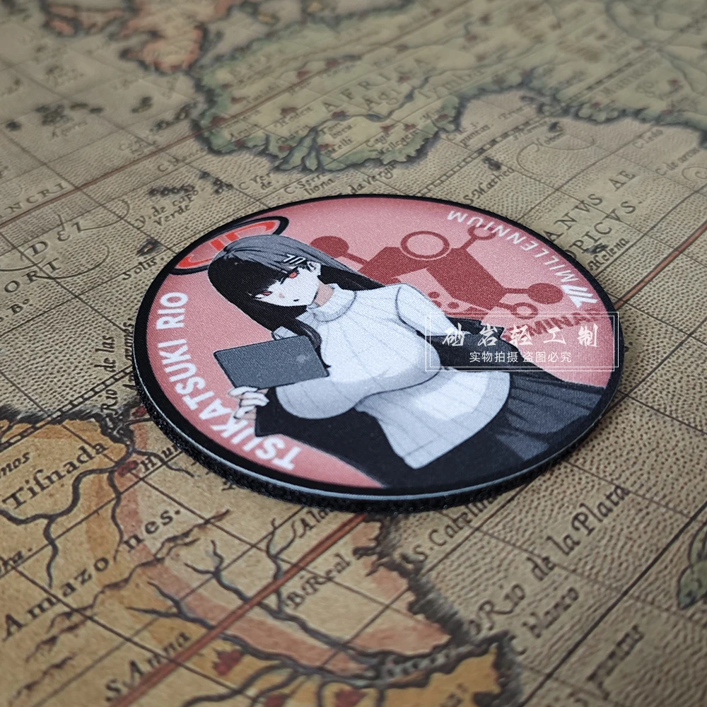 Двухмерная нашивка синий архив декорированный боевым движением значок