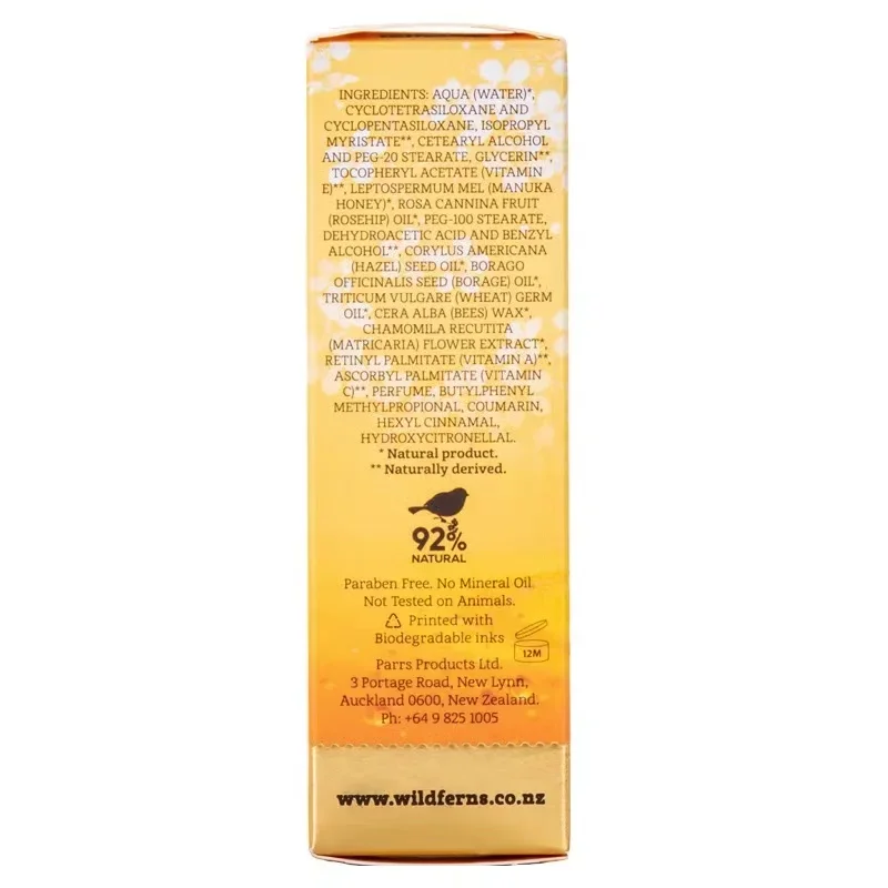 Новая Зеландия оригинальные Parrs Wild Ferns сертифицированный премиум-класса Manuka Honey