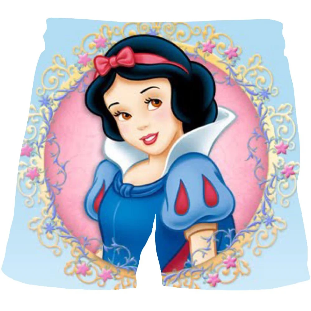 

Летние белоснежные шорты для девочек, детская одежда, детские Мультяшные короткие брюки для девочек, серия Disney, повседневные короткие брюки...