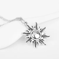 designer sun pendant necklace for women men long cross chain minimalist jewelry accessories wholesale wicca goth gothic grunge