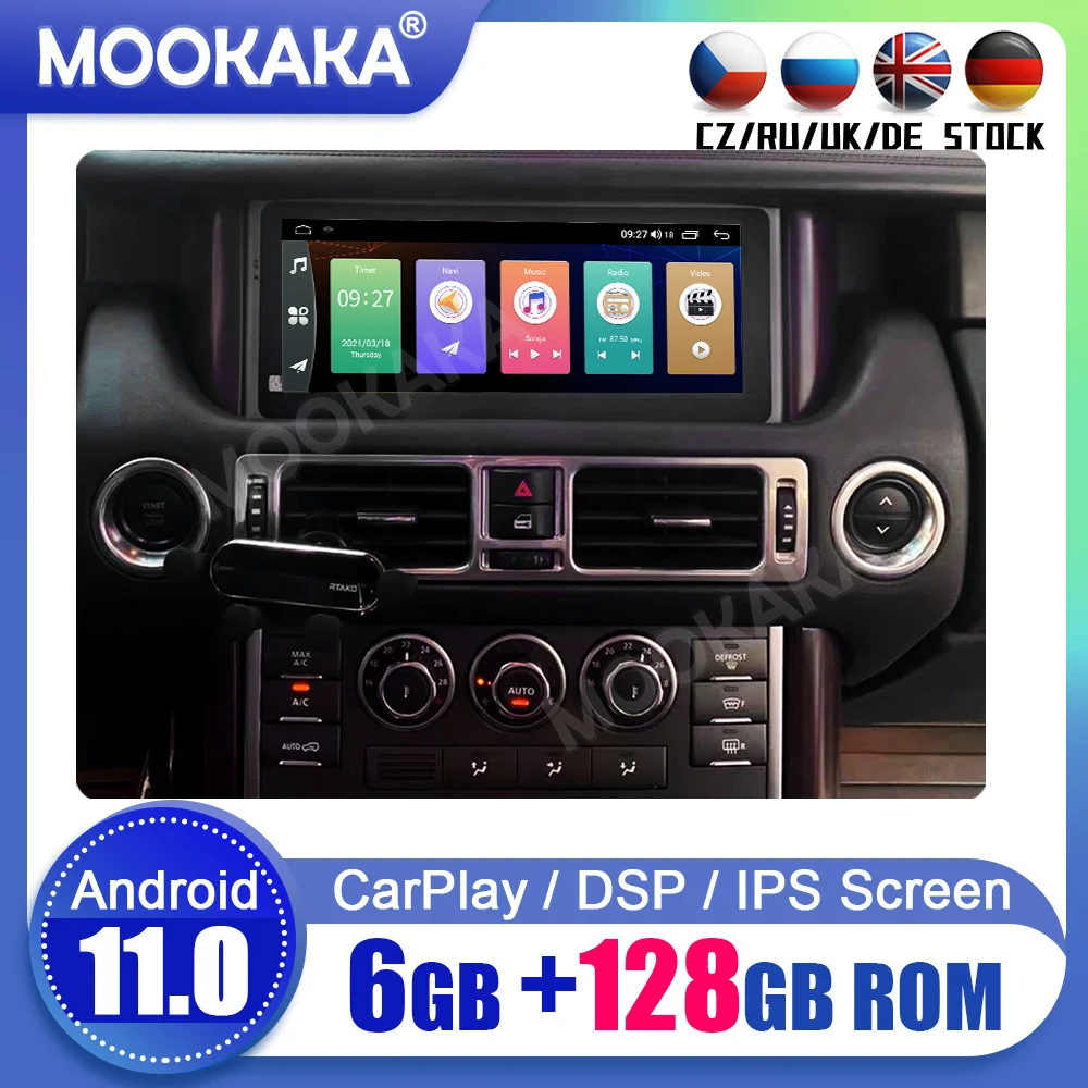 Radio con GPS para coche, unidad central Multimedia con Android 10,25, 2 Din, 11,0 pulgadas, 8G + 256G, para Land Range Rover V8 L322 2002-2012