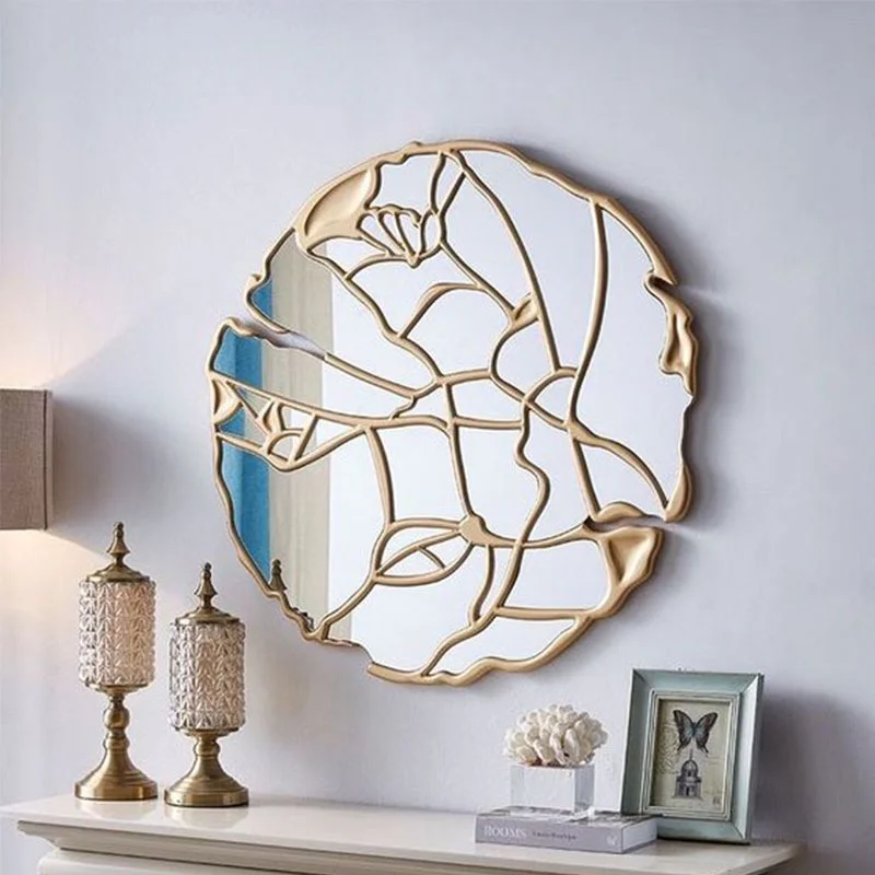 

Nordic Luxury Decorative Mirrors Wall Creative Minimalist Decorative Mirrors Irregular Spigel Living Room Decoration WZ50DM