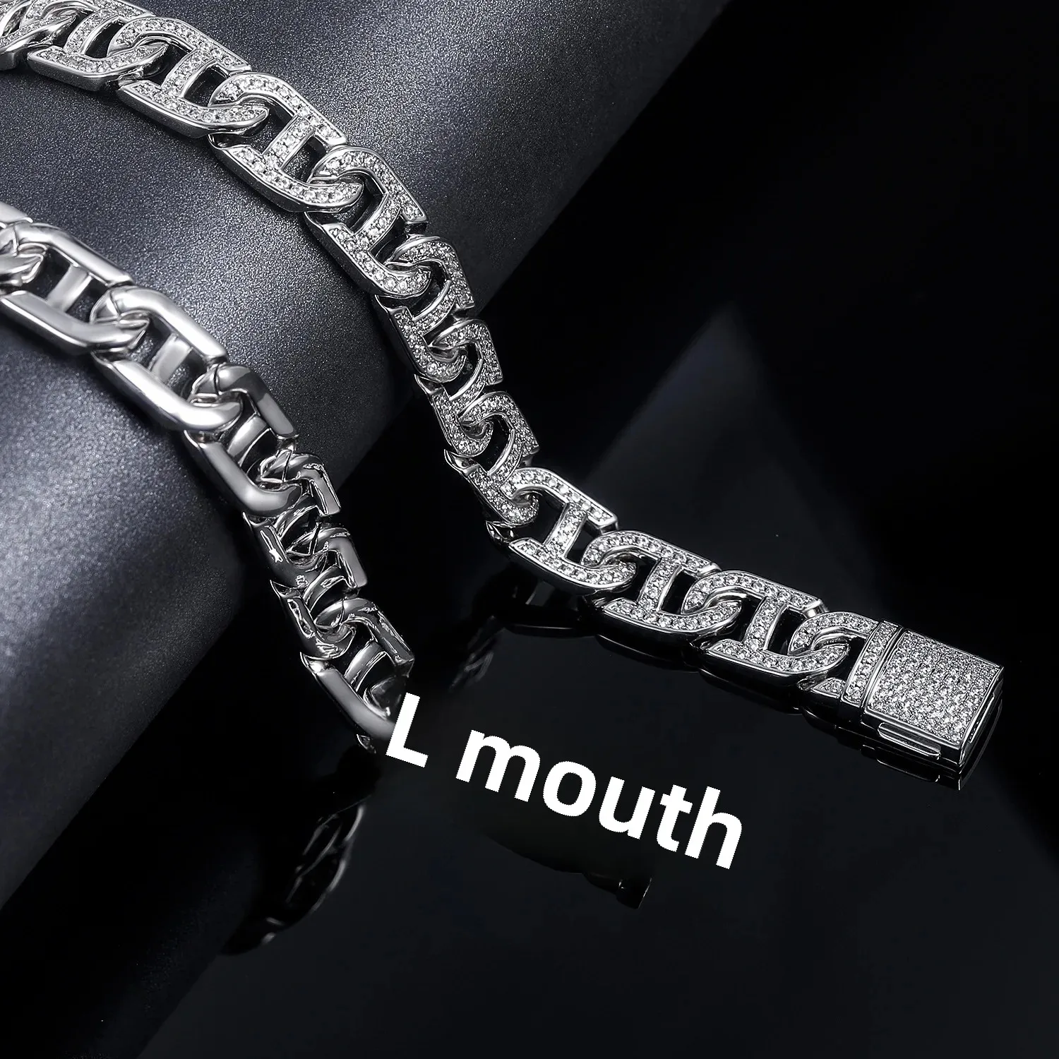 Модный кубинский свиной нос медный цирконий инкрустированный 10 мм 7 5 дюймов