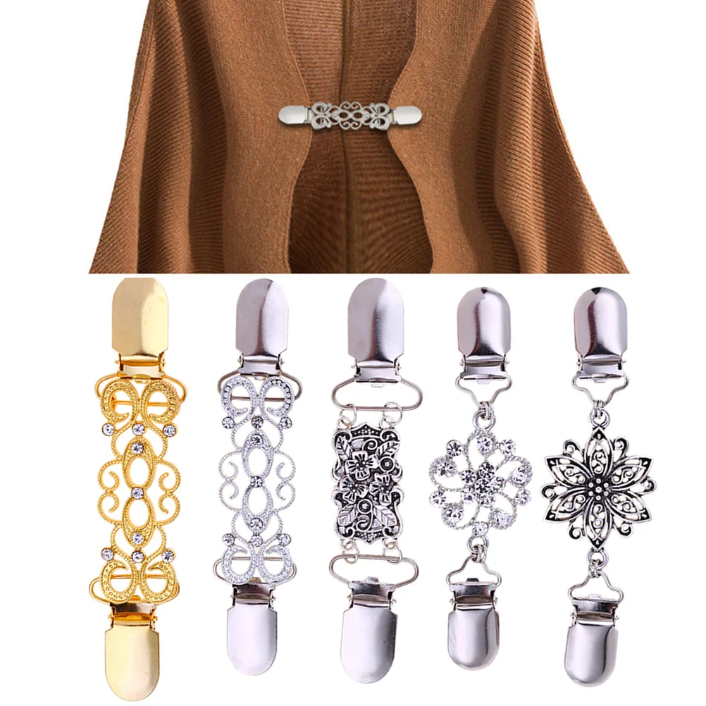 

Clips Sweater Chain Brooch Dress Shawl Cardigan Collar Clip Cinch Clothing Shirt Dresses Clasp Cloak Pin Women Broches Jewelry
