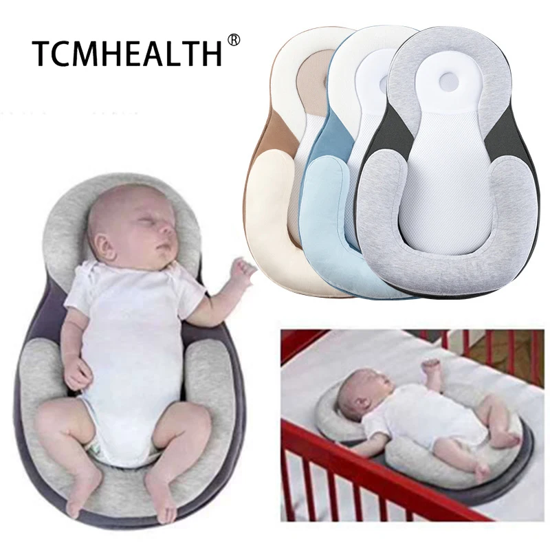 

TCMHEALTH Baby Positioning Pillow Newborns Correcting Anti-deviation Head Cushion Head Pillow Side Sleep for 0-12 Months