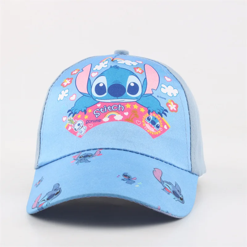 Бейсболка с принтом мультфильма Disney Lilo & Stitch для девочек и мальчиков, бейсболка с защитой от солнца, поликоттоновая кепка с козырьком, подарок на день рождения (art.: 3920d9364bdce) - 3920d9364bdce