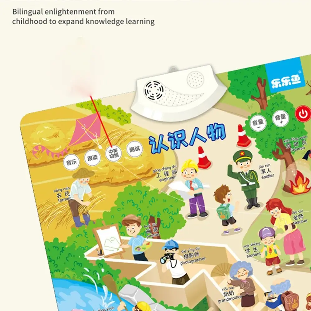 

Обучающая игрушка для чтения, подарки для детей, звукозаписывающая книга, звуковая настенная схема, игрушка для раннего развития, Детская Когнитивная схема просвещения