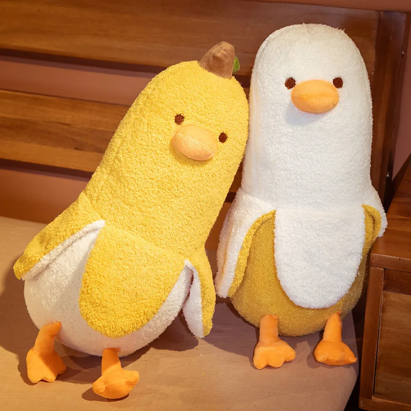 

New 50cm Banana Duck Plush Toy Cute Plushie Hugging Plush Pillow Duck Stuffed Animal for Girls and Boys Birthday Gift