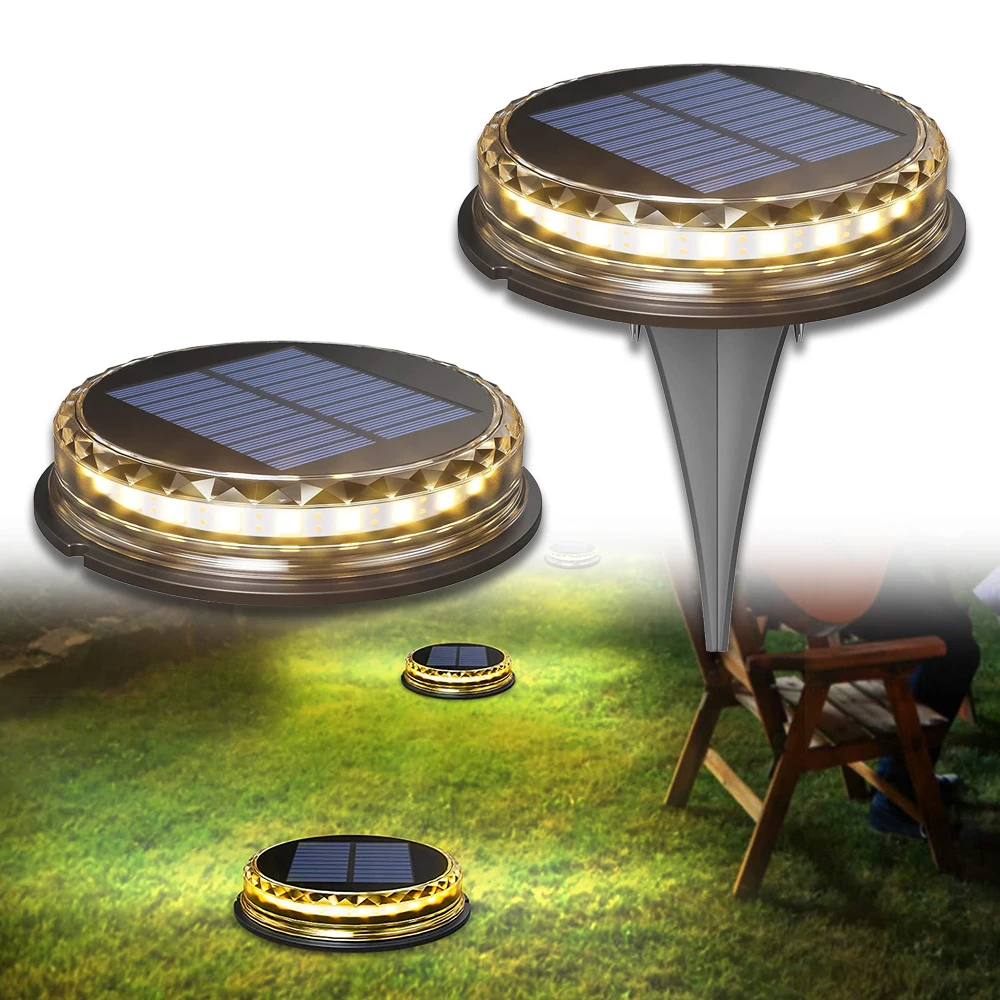 

LED Ground Light Solar Powered Garden Landscape Lawn Lamp Buried Lighting Outdoor Road Stairs Decking Christmas Decoration