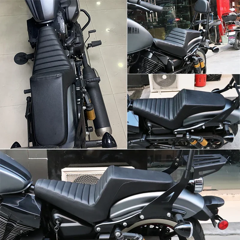 Фото Черная подушка для сиденья мотоцикла, двойное сиденье для Yamaha Bolt 950 XV950 XVS 950 R/C SPEC 2013-2019 №2