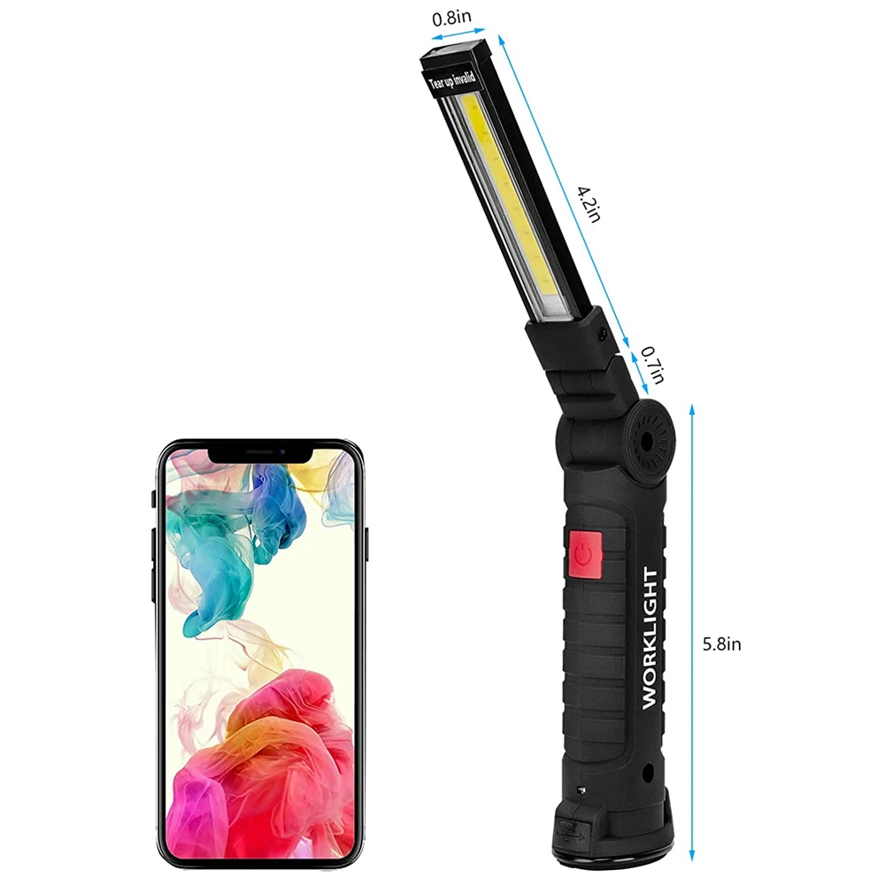 Новинка USB перезаряжаемая портативсветодиодный Светодиодная лампа COB рабочий