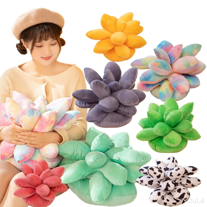 

Simulation 25/45CM Succulent Plants Throw Pillow Multicolor Series Dolls Office Cushion Home Decor for Kids Girls Xmas Gifts