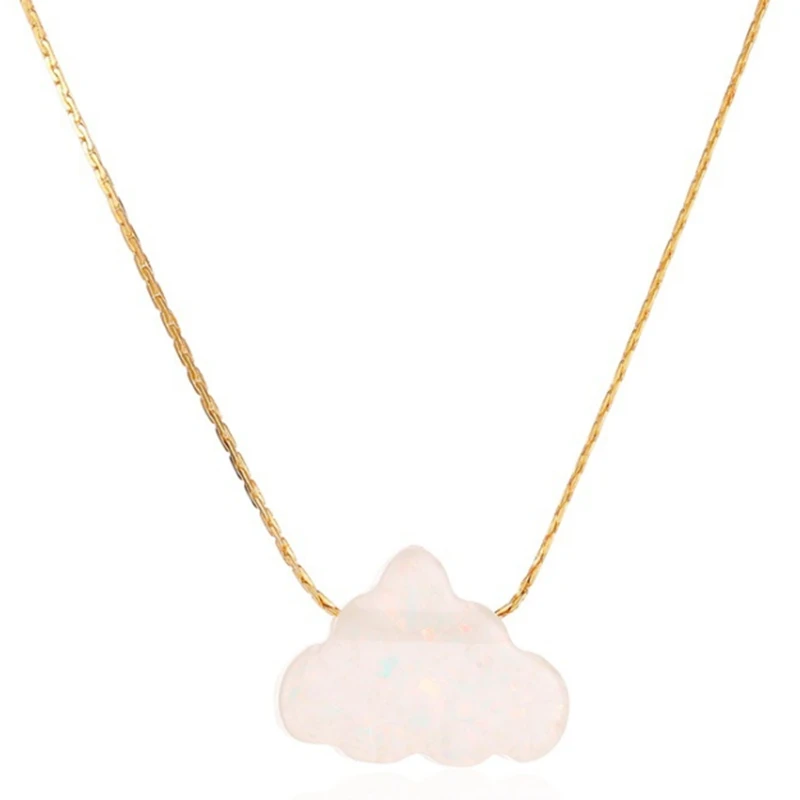 

New Cloud Pendant Necklace Creative Cute Cartoon Little White Cloud Necklace For Women Short Clavicle Necklaces
