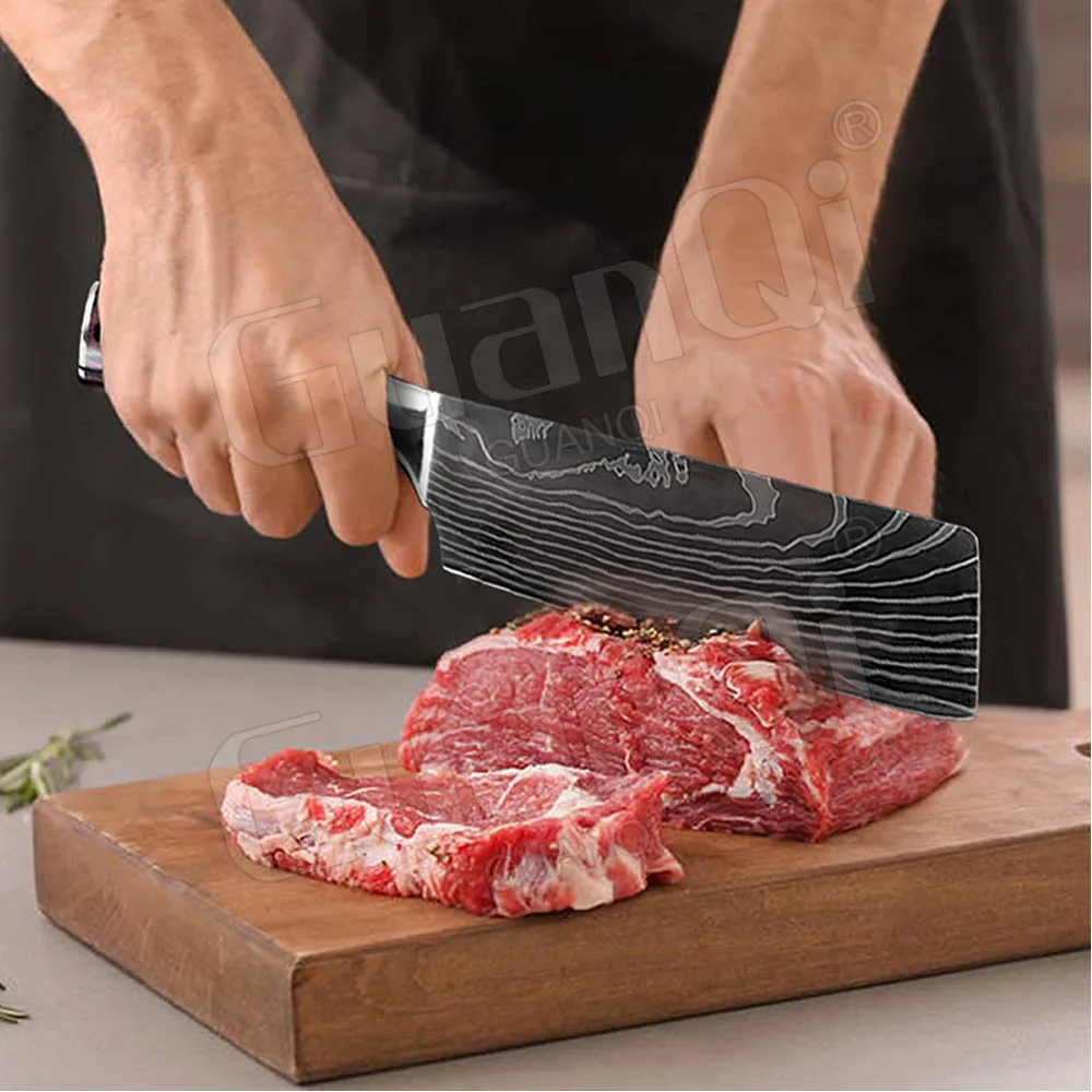 Набор ножей 1-6 шт. шеф-нож из дамасской стали профессиональный резак нержавеющей