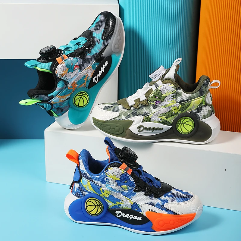 Four Seasons Children's Fashion Sports Shoes Boys' Running Leisure Breathable Outdoor Kids Shoes Lightweight Sneakers Shoes