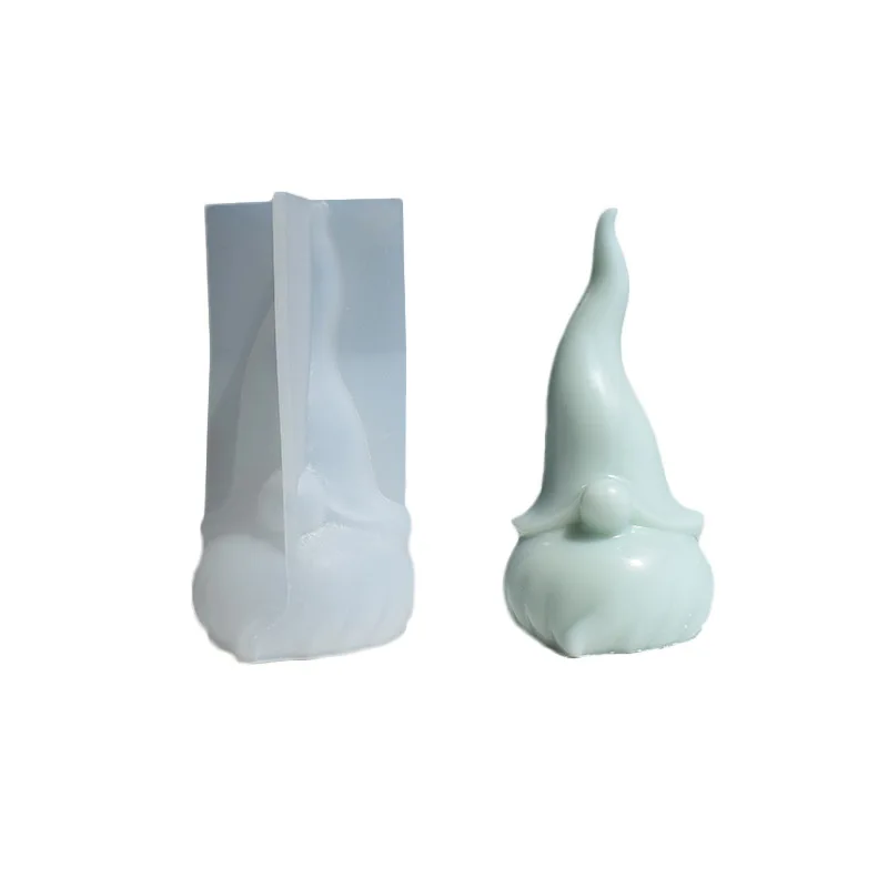 Силиконовая форма в виде медвежьего санты для свечей