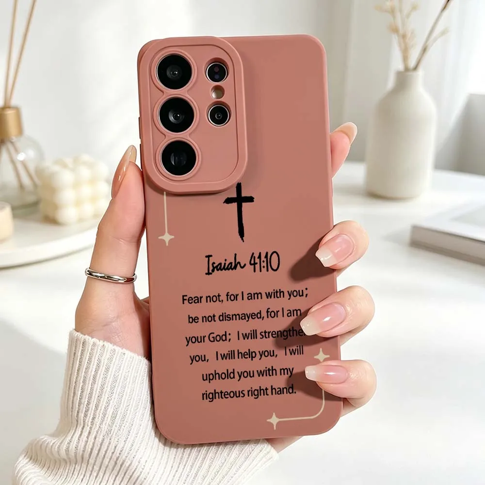 Фото Силиконовый чехол с рисунком христианской Библии для Samsung Galaxy S26 S25 S24 S23 S22 S21 Ultra Plus FE, мягкий чехол для телефона №5