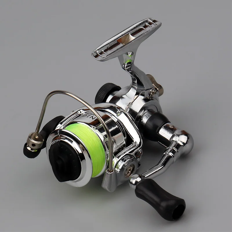 Mini Baitcasting Reel Spinning Fishing Reel and Line Saltwater Spinning Reel Metal Line Cup Small Ice Fishing Wheel Tackle 4.3:1