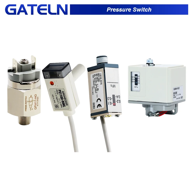 1/4 дюйма Swtich Регулируемая фотография/Фотоэлемент переключения давления воздуха провод внешней резьбы сопло датчик контроля давления Pnumatic