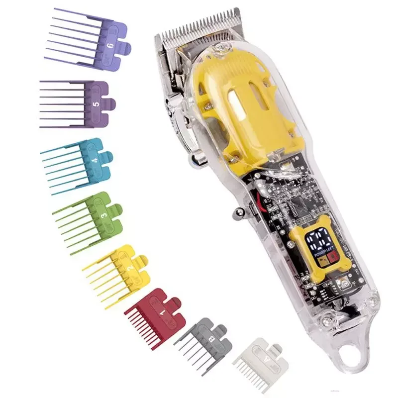 

Профессиональный триммер для волос прозрачный стиль ЖК-дисплей цифровой дисплей электрическая машинка для стрижки волос Парикмахерская п...