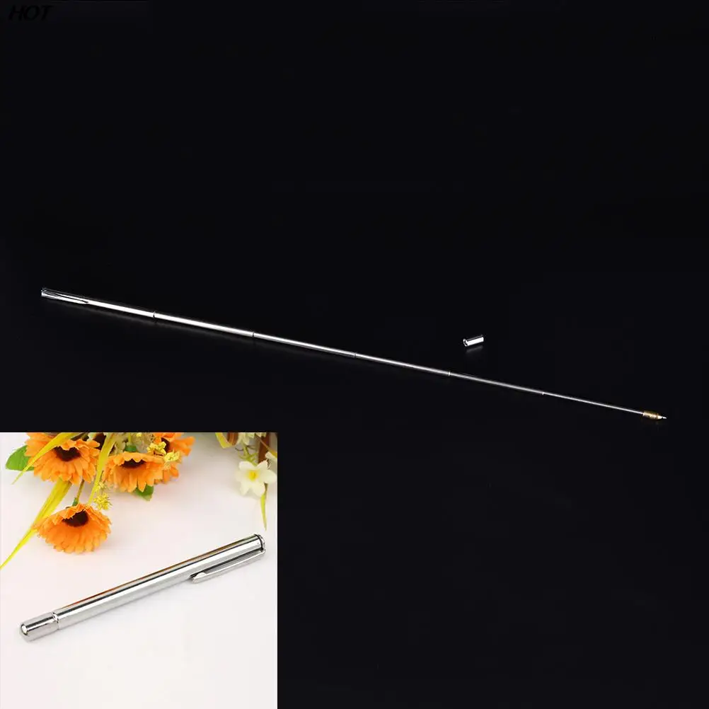 

1pcs 6 Section Pointer Pen Instrument Baton Stainless Steel Telescopic Magic Ballpoint Pen Kindergarten Teacher Teaching Supply