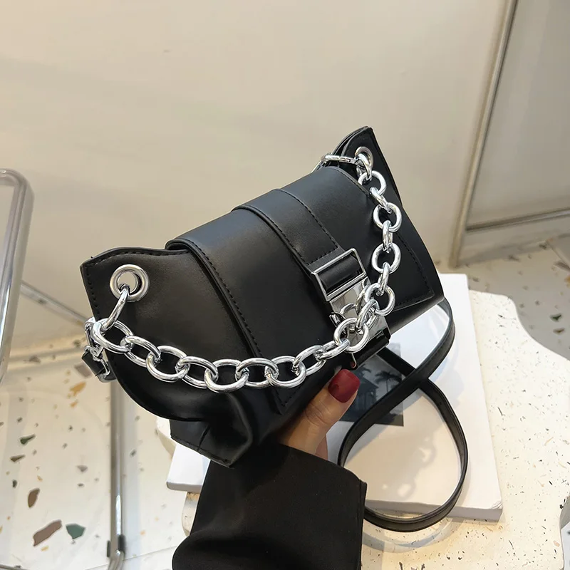 

Luxury Chain Flap Shoulder Bags for Women Solid Leather Crossbody Bag Female Bag New 2023 Trend Fashion Ladies Handbag and Purse