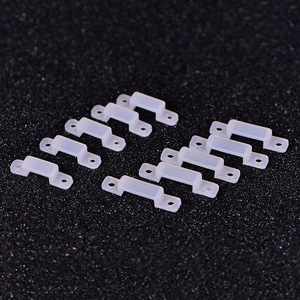 

10 шт./40 шт. 10 мм/14 мм прозрачный силиконовый зажим 3528 5050 RGB светодиодная лента Светодиодные зажимы