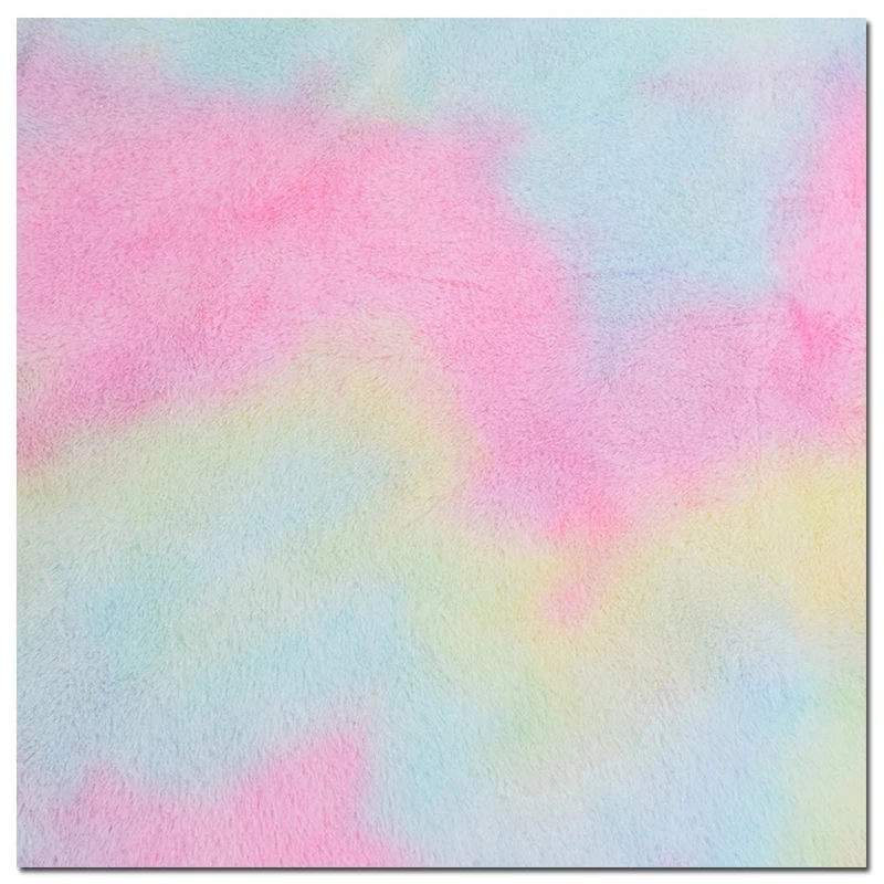 100x160 см Радужная градиентная искусственная кроличья плюшевая меховая ткань для