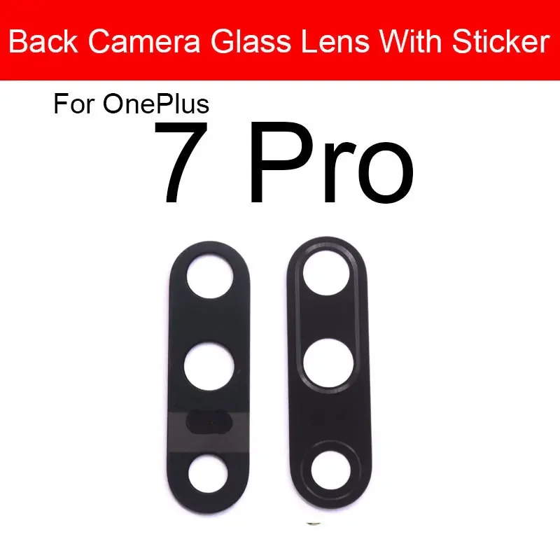 Стеклянный объектив задней камеры с наклейкой для Oneplus One Plus 1 + X 2 3 3T 5 5T 6 6T 7 7T 8 8T Pro
