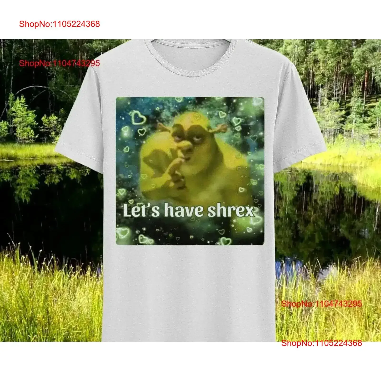 Фото Футболка Let's Have Shrex Ironic Hard Satire Weird Dank Meme Unhinged винтажная стираная слегка дизайнерская одежда универсальная №1