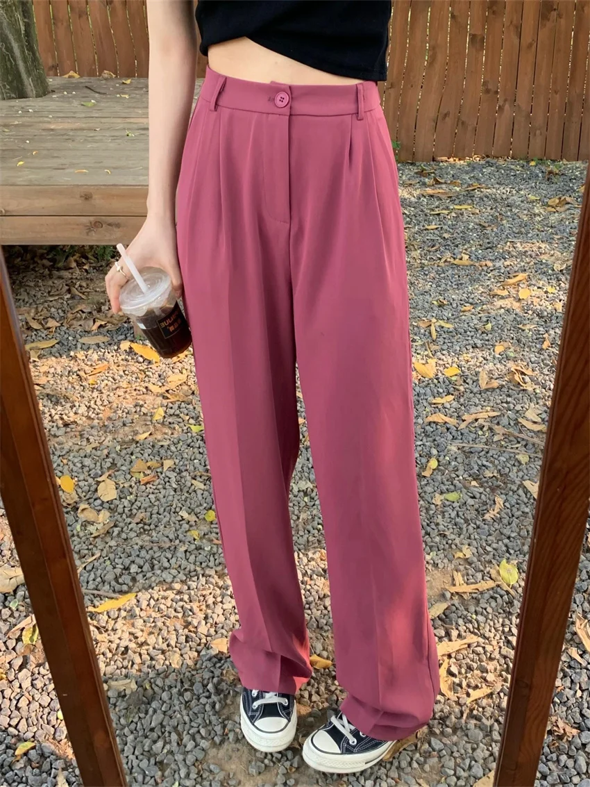 

Work Wear Thin Women Pants S-M Fashion Slim New Elastic Waist Hot 2022 Summer Chic Office Lady Solid Hot Trousers