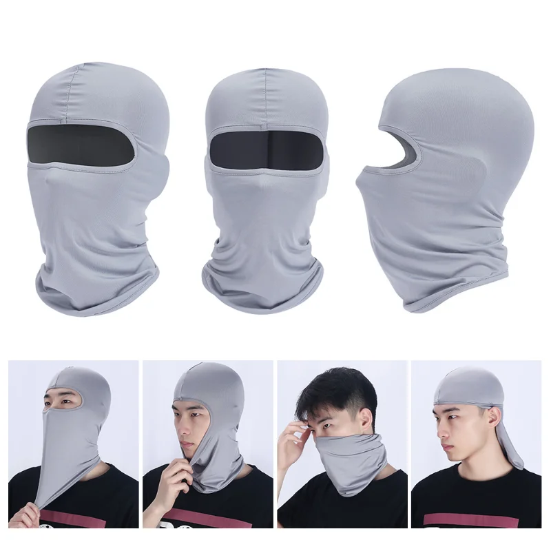 

Men's Cycling Cap Balaclava Full Face Ski Mask Hood Hiking Camping Hunting Tactical Military Airsoft Cap Bike Hats Neck Gaiter