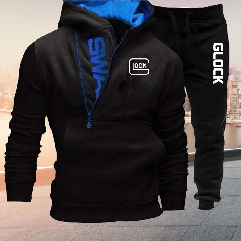 Мужской спортивный костюм из 2 предметов толстовка с капюшоном и спортивные