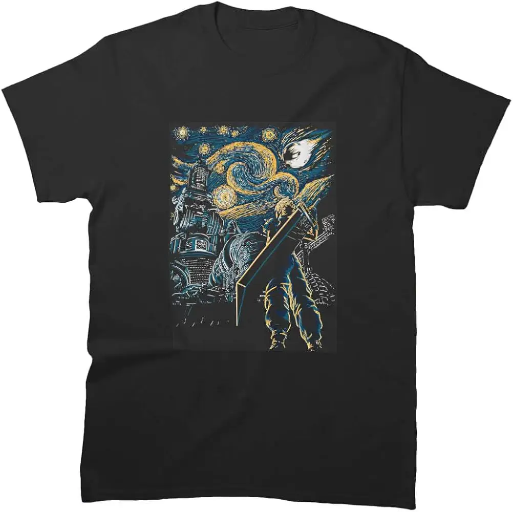 Футболка Звездная ночь хлопок финальная фантазия VII переделка облачные войны